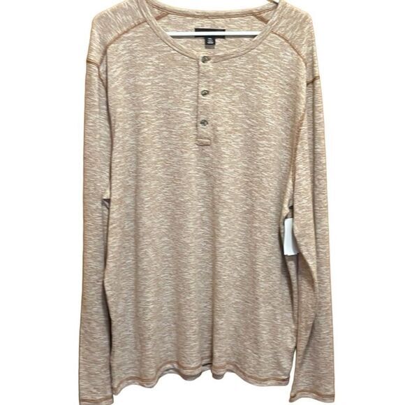 Treasure & Bond Other - Treasure & Bond mens‎ henley Sz 2XL brown marl super soft long sleeve NWT